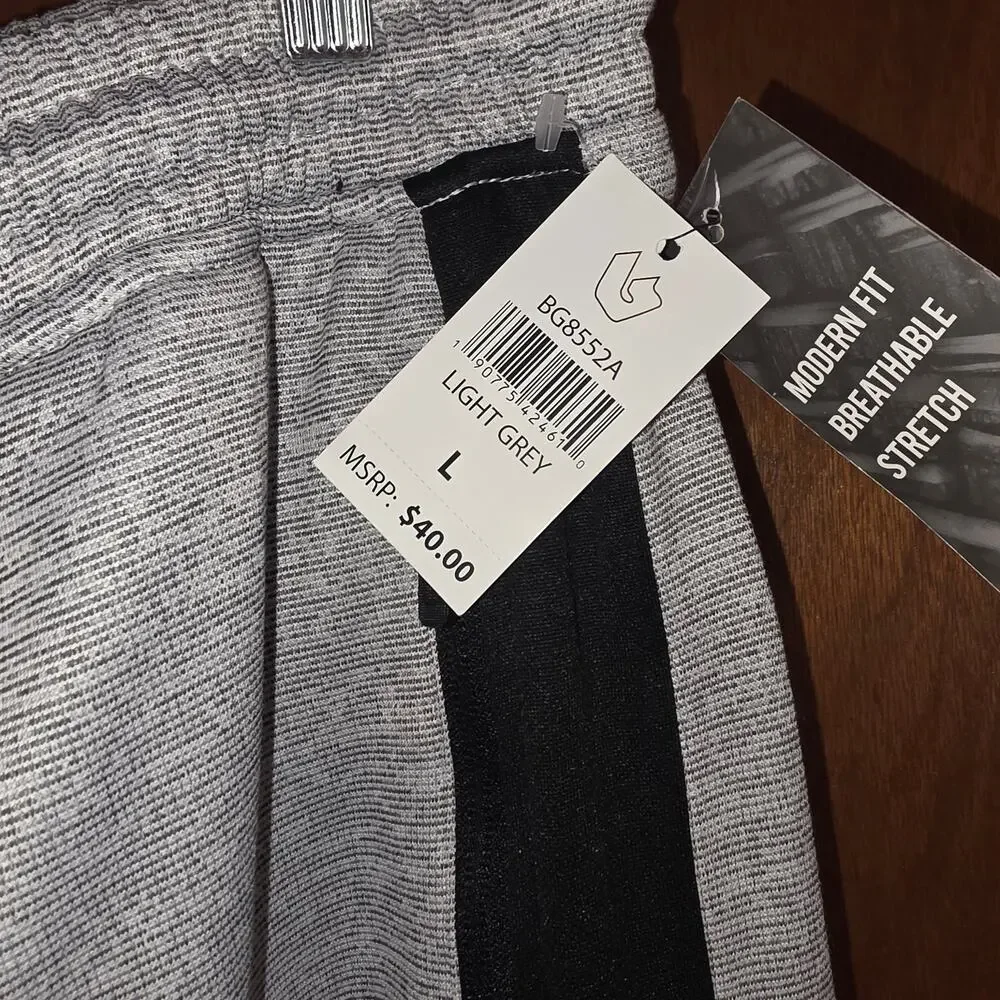 NWT Burnside tech, grey  fleece skinny leg sweatpants sz L‎